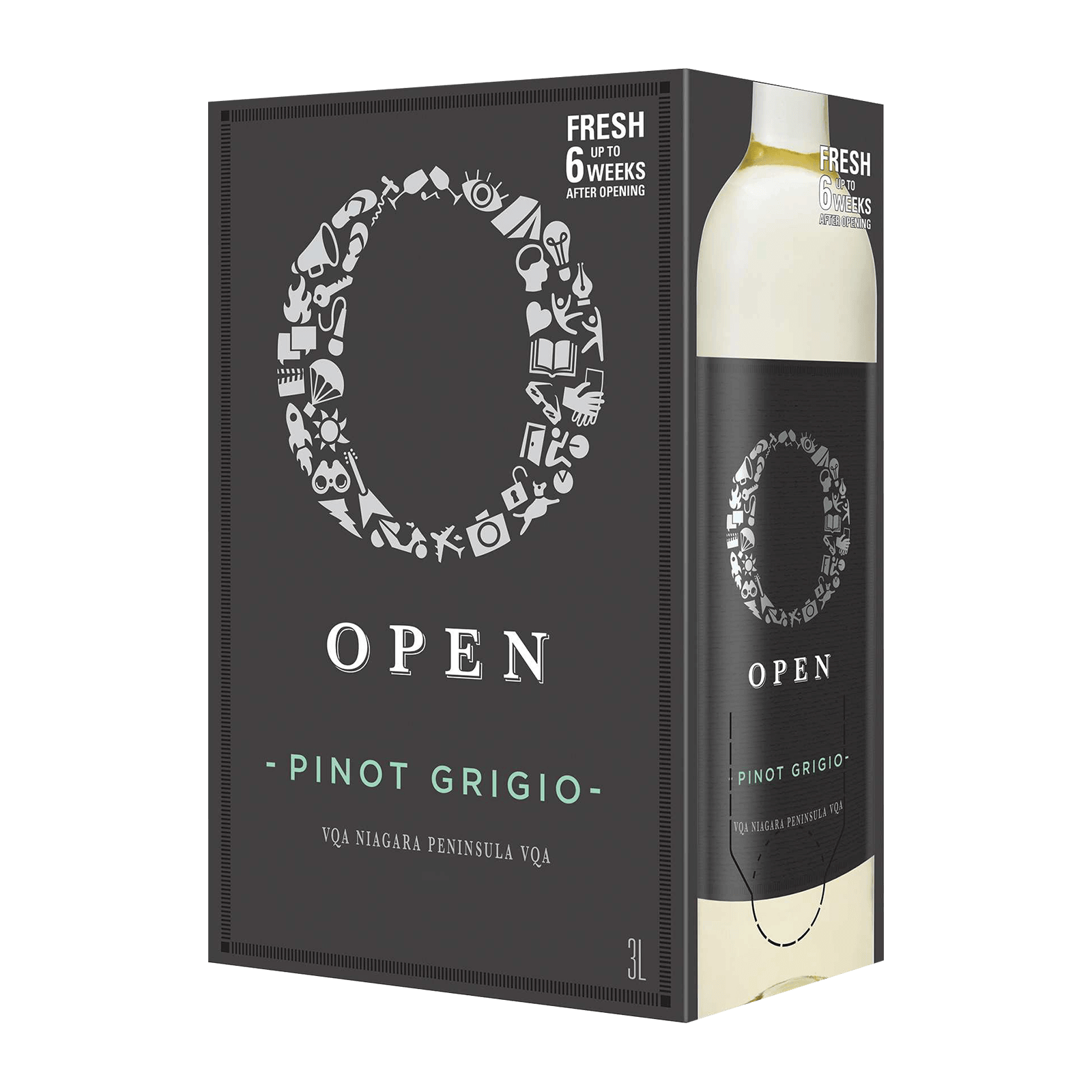 Open Pinot Grigio ICB, 3 L, large